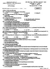 Đề kiểm tra 1 tiết môn Vật lý Lớp 11 - Tiết 24 - Mã đề 132 - Năm học 2017-2018 - Trường THCS và THPT Hậu Thạnh Đông